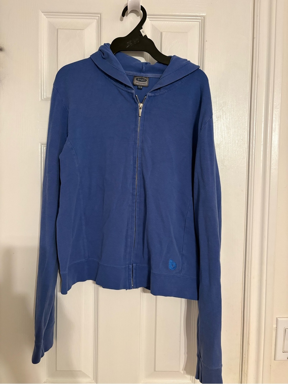 Brody juniors xl zipped hoodie, perwinkle blue